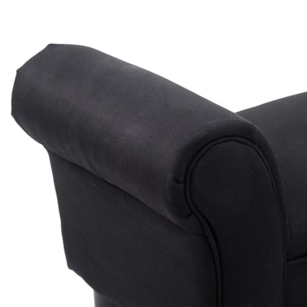 Rootz BedBench - Sort - Konstrueret træ, skum - 40,15 cm x 12,2 cm x 20,07 cm