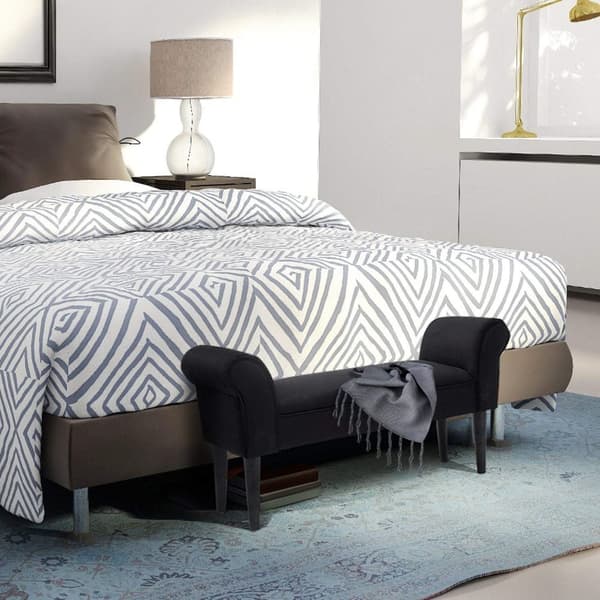 Rootz BedBench - Sort - Konstrueret træ, skum - 40,15 cm x 12,2 cm x 20,07 cm