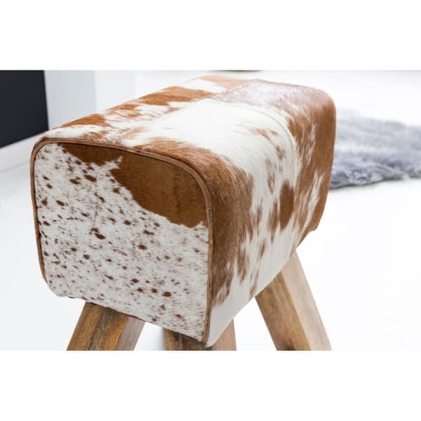 Rootz Taburet - Taburet - Puf - Fodskammel - Gedeskind - Mango Træ - Brun/Hvid - Springbok