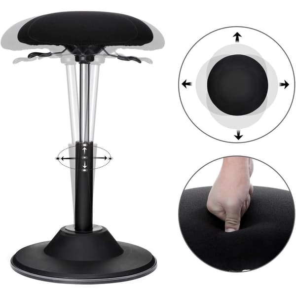 Rootz skammel - Bordskammel - Højdejusterbar - Ergonomisk - Roterbar - Anti-Slip - Sort