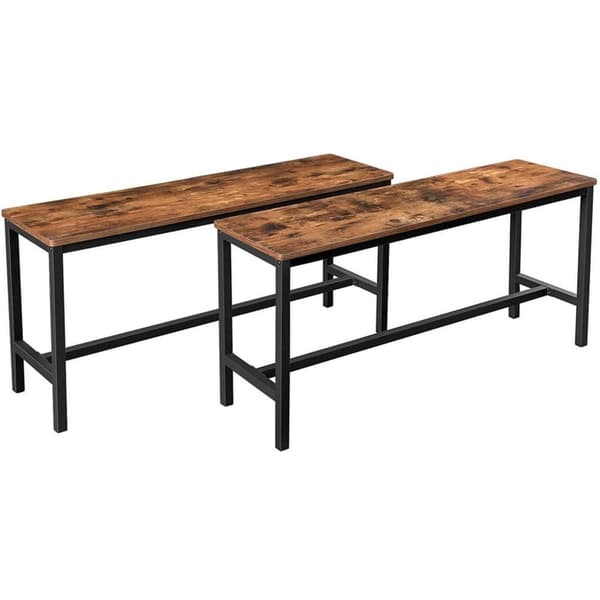 Rootz Industrial Setti 2 pöytäpenkkiä - Ruokailupenkki - 108 x 32,5 x 50 cm - Penkit