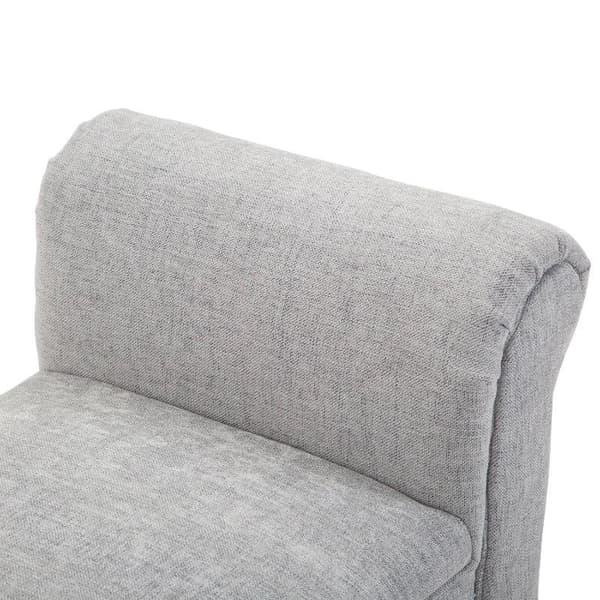 Rootz Ottomaanien penkki - Pehmustettu penkki - Penkkipenkki - Sängyn päätypenkki - Harmaa - 132 x 45,5 x 58 cm