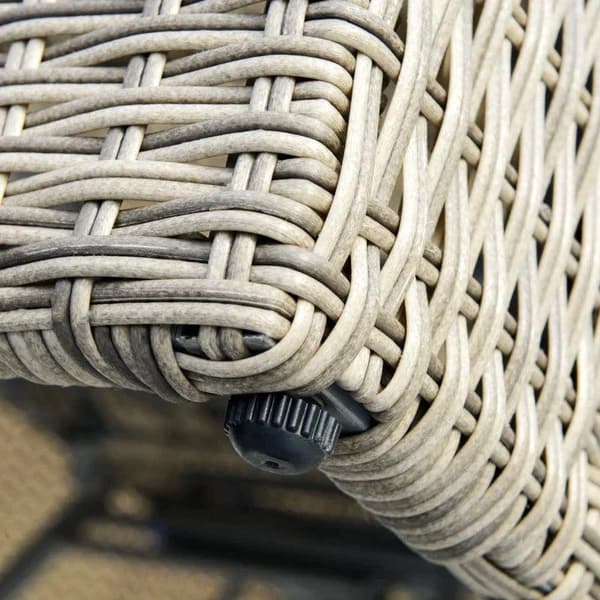 Rootz Polyrattan Havemøbelsæt - Havemøbler - Havesæt - Loungesæt - Loungemøbler med sidebord - Aluminiumshynder - Lysegrå/beige - 208L x 90W x 75H cm