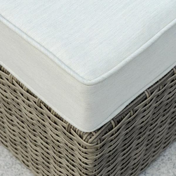 Rootz Polyrattan Havemøbelsæt - Havemøbler - Havesæt - Loungesæt - Loungemøbler med sidebord - Aluminiumshynder - Lysegrå/beige - 208L x 90W x 75H cm