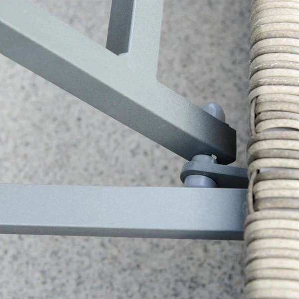 Rootz Polyrattan Havemøbelsæt - Havemøbler - Havesæt - Loungesæt - Loungemøbler med sidebord - Aluminiumshynder - Lysegrå/beige - 208L x 90W x 75H cm