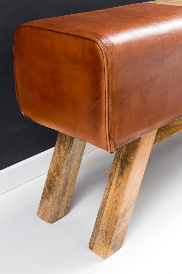 Rootz Design Bænk Brun Opbevaringsboks 120 x 29 x 53 cm Kommode - Taburet Garderobebænk skammel