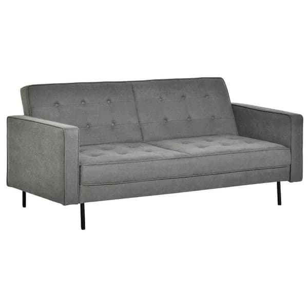 Rootz Bäddsoffa - 3-sits bäddsoffa - Bomullstyg - MDF - Skum - Hem - Vardagsrum - Grå - 187 cm x 91 cm x 85 cm