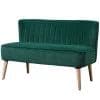 Rootz Soffa - 2-sits Tyg soffa - Soffa - Lounge Soffa - Mörkgrön - 117 X 56,5 X 77 Cm