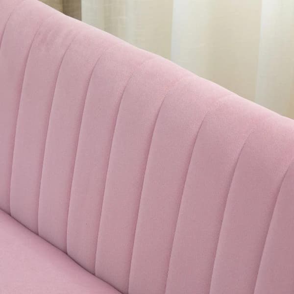 Rootz soffa - 2-sits tygsoffa - Soffa - Lounge soffa - Rosa - 117 X 56,5 X 77 Cm