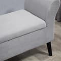 Miniatyrbillede 6 af 7: Rootz bænk - Polstret bænk med opbevaringsplads - Armlæn Brystbænk - Moderne gang - Soveværelse - Stue - Polyester - Gummi - Træ - Lysegrå - 111,5 x 4