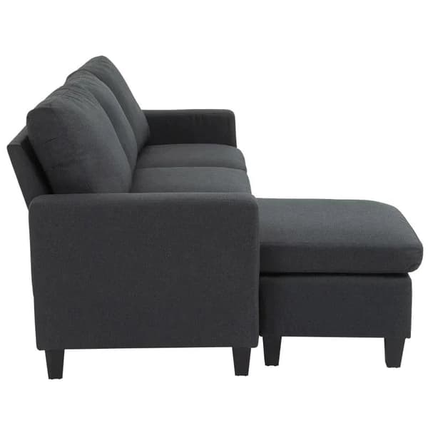 Rootz Sofa - Hjørnesofa - Stofsofa - Hjørnesofasæt - L-Shape Sofa - Mørkegrå - 197 x 139 x 91 cm