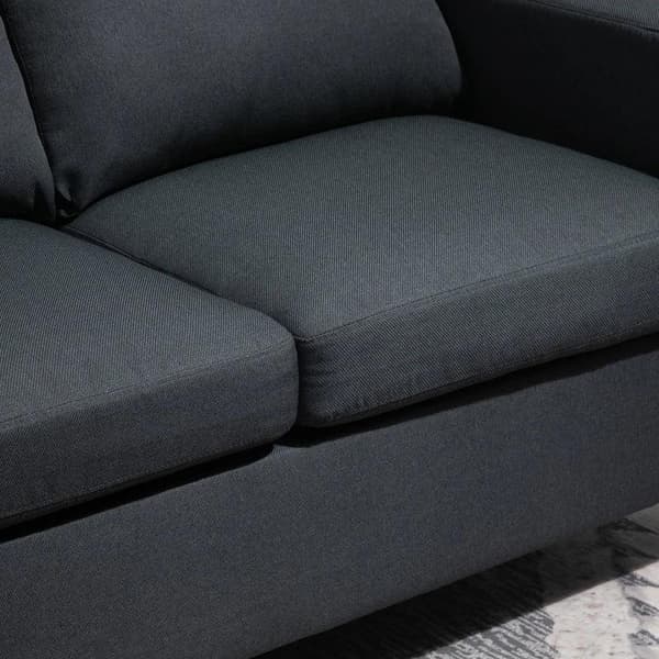 Rootz Sofa - Hjørnesofa - Stofsofa - Hjørnesofasæt - L-Shape Sofa - Mørkegrå - 197 x 139 x 91 cm