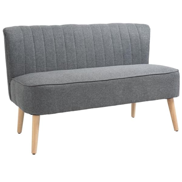 Rootz Soffa - Soffa Sittplatser - 2-sits Soffa - Lounge Soffa - Ljusgrå - 117 x 56,5 x 77 cm