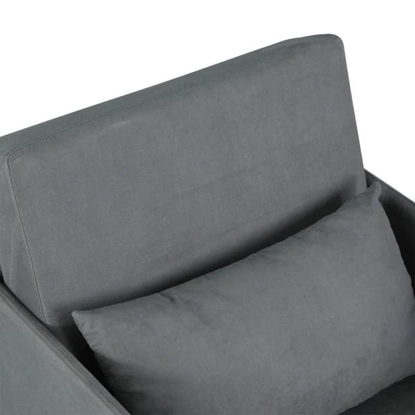 Rootz Bäddsoffa - Fåtöljsäng - Tvättbart överdrag - Enkelvåningsstol - Mjuk fåtölj - Mjuk - Grå - 70 x 76 x 77 cm