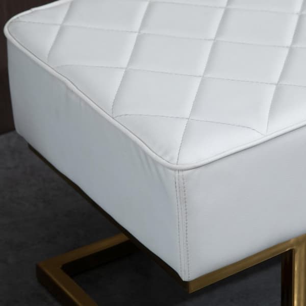 Rootz Soveværelse Sofa - Sovesofa - Metal - Hvid/Guld - 120 x 43 x 42 cm