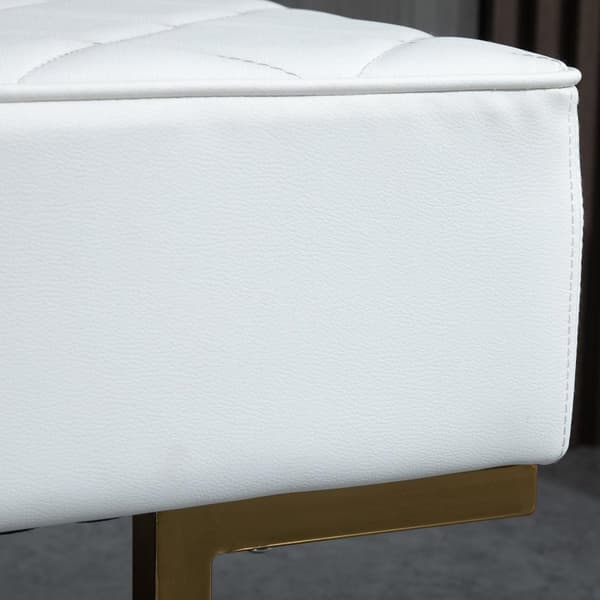 Rootz Soveværelse Sofa - Sovesofa - Metal - Hvid/Guld - 120 x 43 x 42 cm