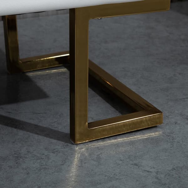 Rootz Soveværelse Sofa - Sovesofa - Metal - Hvid/Guld - 120 x 43 x 42 cm