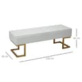 Miniatyrbillede 2 af 6: Rootz Soveværelse Sofa - Sovesofa - Metal - Hvid/Guld - 120 x 43 x 42 cm