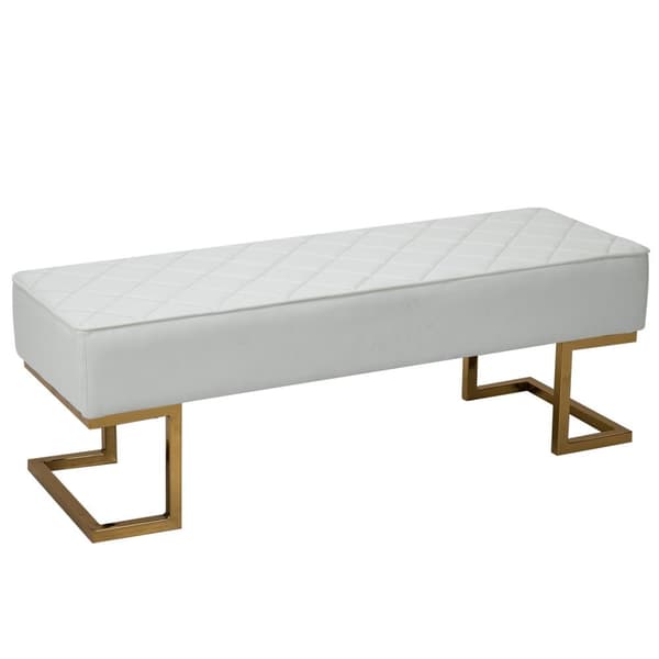 Rootz Soveværelse Sofa - Sovesofa - Metal - Hvid/Guld - 120 x 43 x 42 cm