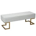 Miniatyrbillede 1 af 6: Rootz Soveværelse Sofa - Sovesofa - Metal - Hvid/Guld - 120 x 43 x 42 cm