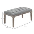 Pikkukuva 3 / 8: Rootz-pehmustettu sohva - Vuodesohva - Classic/Vintage - Harmaa - 81 x 41 x 41 cm