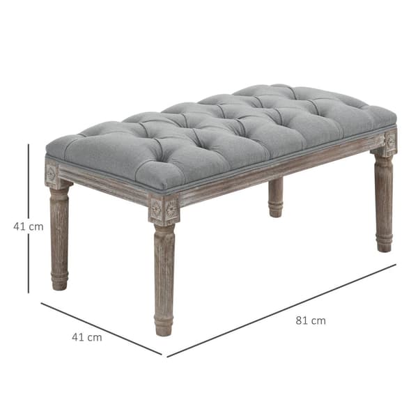 Rootz-pehmustettu sohva - Vuodesohva - Classic/Vintage - Harmaa - 81 x 41 x 41 cm