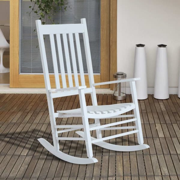 Rootz gyngestol - Hvid - Træ - 27,16 cm x 33,85 cm x 45,27 cm
