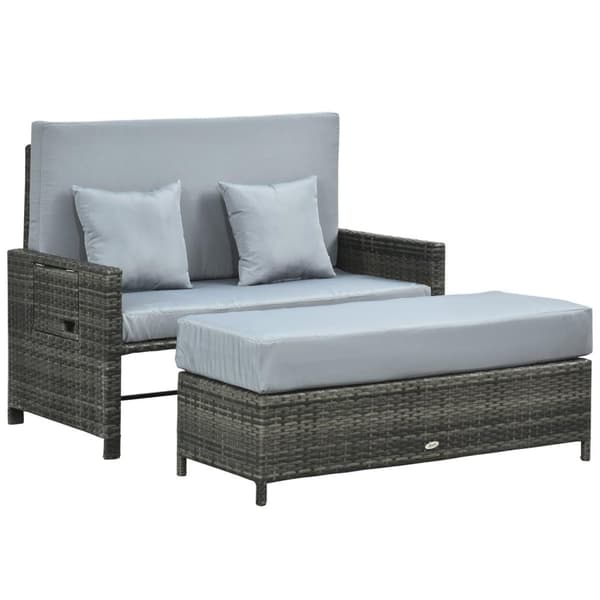 Rootz Lounge Soffa 2-Sits - Grå - Pe, Metall, Polyester - cm x 50,59 cm x 36,61 cm
