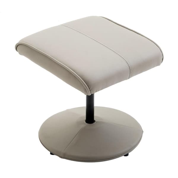 Rootz Relax fåtölj - Ergonomisk - Fotstöd - Konstläder - 78 x 71 x 101 cm - Grå
