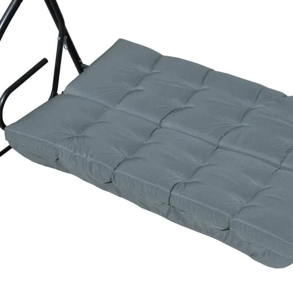 Rootz Sittdyna - Dynsats - Stolsdyna - Gungdyna - Kuddesits - Trädgårdsgungdyna - Ryggkudde Sidokudde - Mörkgrå - 170L x 100W x 8H cm