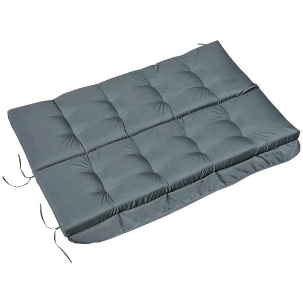 Rootz Sittdyna - Dynsats - Stolsdyna - Gungdyna - Kuddesits - Trädgårdsgungdyna - Ryggkudde Sidokudde - Mörkgrå - 170L x 100W x 8H cm