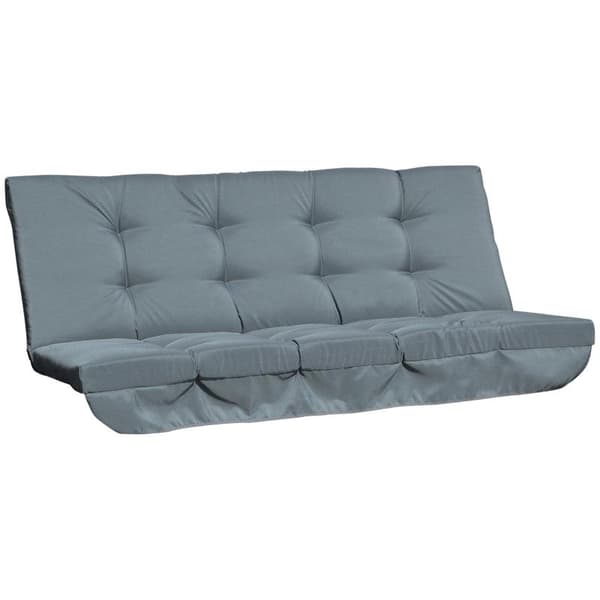 Rootz Sittdyna - Dynsats - Stolsdyna - Gungdyna - Kuddesits - Trädgårdsgungdyna - Ryggkudde Sidokudde - Mörkgrå - 170L x 100W x 8H cm