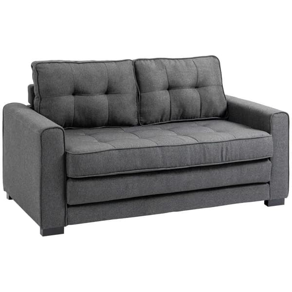 Rootz Bäddsoffa - Hopfällbar soffa - 2-sits bäddsoffa i tyg - Soffa - Soffa - Med sovfunktion - Soffset - Grå - 147,5 x 75 x 85 cm