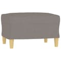 Miniatyrbild 4 av 7: vidaXL 3-sitssoffa med fotpall taupe 180 cm tyg