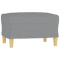 Miniatyrbillede 4 af 7: vidaXL 3-personers sofa med fodskammel 180 cm stof Lysegrå