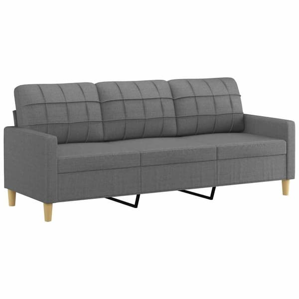 vidaXL 3-personers sofa 180 cm stof mørkegrå