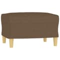 Miniatyrbillede 5 af 7: vidaXL 3-personers sofa med fodskammel 180 cm stof Brun