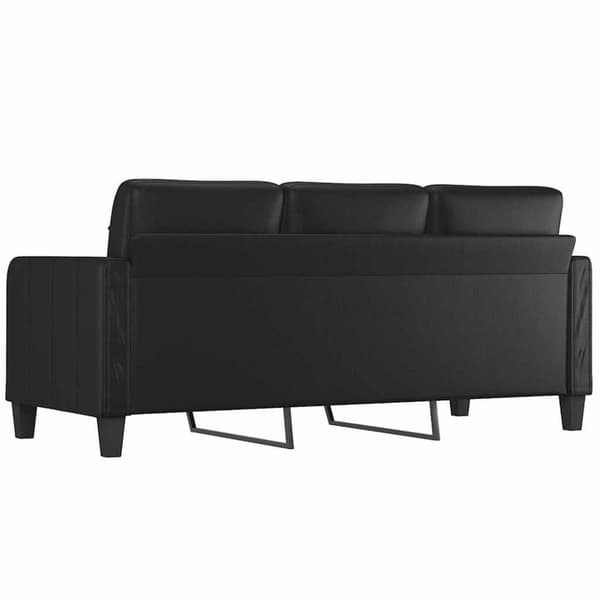 vidaXL 3-personers sofa 180 cm kunstlæder sort