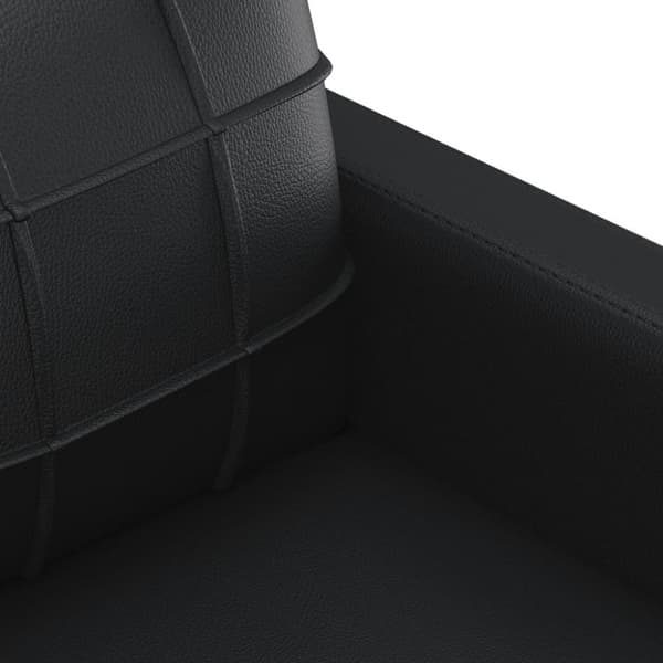 vidaXL 3-personers sofa 180 cm kunstlæder sort