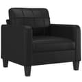 Miniatyrbillede 3 af 7: vidaXL sofastol med fodskammel 60 cm kunstlæder sort