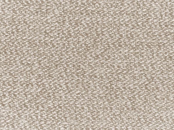 Sohva vaalea beige kangas verhoiltu kolmelle eukalyptusrunko kumipuujalat minimalistinen skandinaavinen