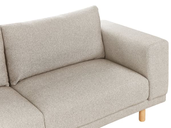 Sofa Lys Beige Polyester Polstret 3-sæders Moderne Minimalistisk Stil Stue Brede Armlæn Polstret Ryglæn