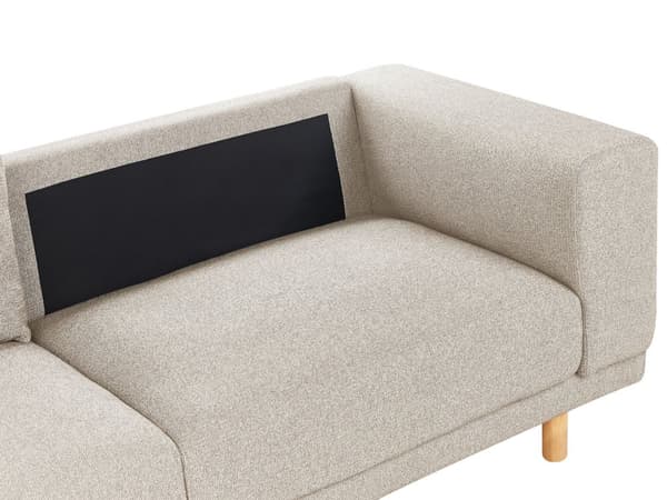 Sofa Lys Beige Polyester Polstret 3-sæders Moderne Minimalistisk Stil Stue Brede Armlæn Polstret Ryglæn