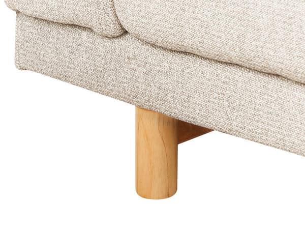 Sofa Lys Beige Polyester Polstret 3-sæders Moderne Minimalistisk Stil Stue Brede Armlæn Polstret Ryglæn