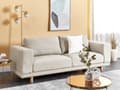 Miniatyrbillede 2 af 11: Sofa Lys Beige Polyester Polstret 3-sæders Moderne Minimalistisk Stil Stue Brede Armlæn Polstret Ryglæn