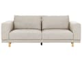 Miniatyrbillede 1 af 11: Sofa Lys Beige Polyester Polstret 3-sæders Moderne Minimalistisk Stil Stue Brede Armlæn Polstret Ryglæn