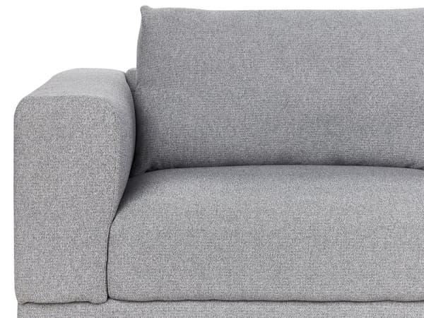 Sofa Gul Polyester Lyse Træben 3 Personers Tyk Polstret Dyb Blød Stofsofa til Stuen Vintage Retro Inspiration Stue Møbel Moderne