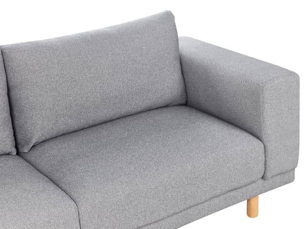 Sofa Gul Polyester Lyse Træben 3 Personers Tyk Polstret Dyb Blød Stofsofa til Stuen Vintage Retro Inspiration Stue Møbel Moderne