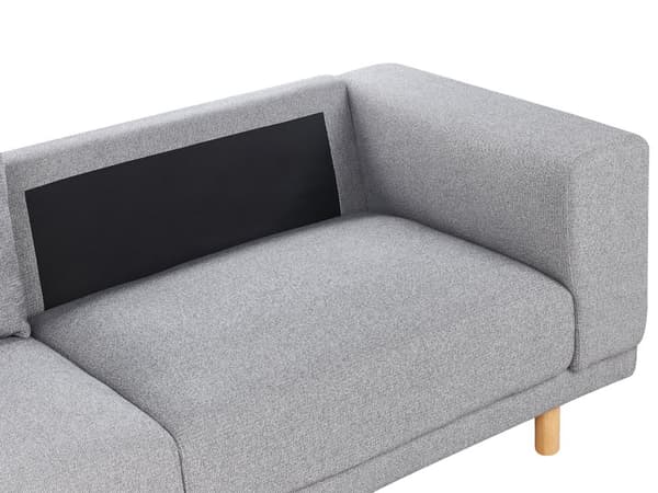 Sofa Gul Polyester Lyse Træben 3 Personers Tyk Polstret Dyb Blød Stofsofa til Stuen Vintage Retro Inspiration Stue Møbel Moderne