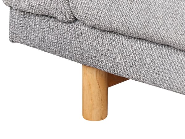Sofa Gul Polyester Lyse Træben 3 Personers Tyk Polstret Dyb Blød Stofsofa til Stuen Vintage Retro Inspiration Stue Møbel Moderne